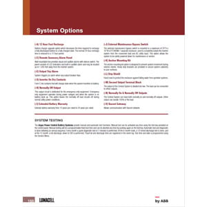 EMEX Central Systems - Option descriptions